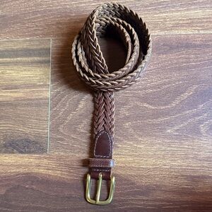 OLD NAVY Kids Brown Braided Leather Belt Size Large